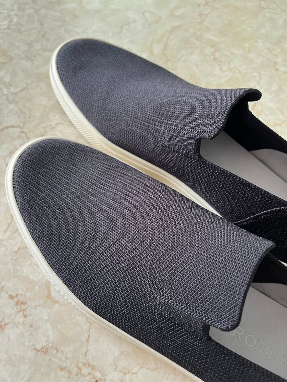 Rothy's Men's Sz 12 Original Slip On Sneaker in Black - Picture 3 of 13